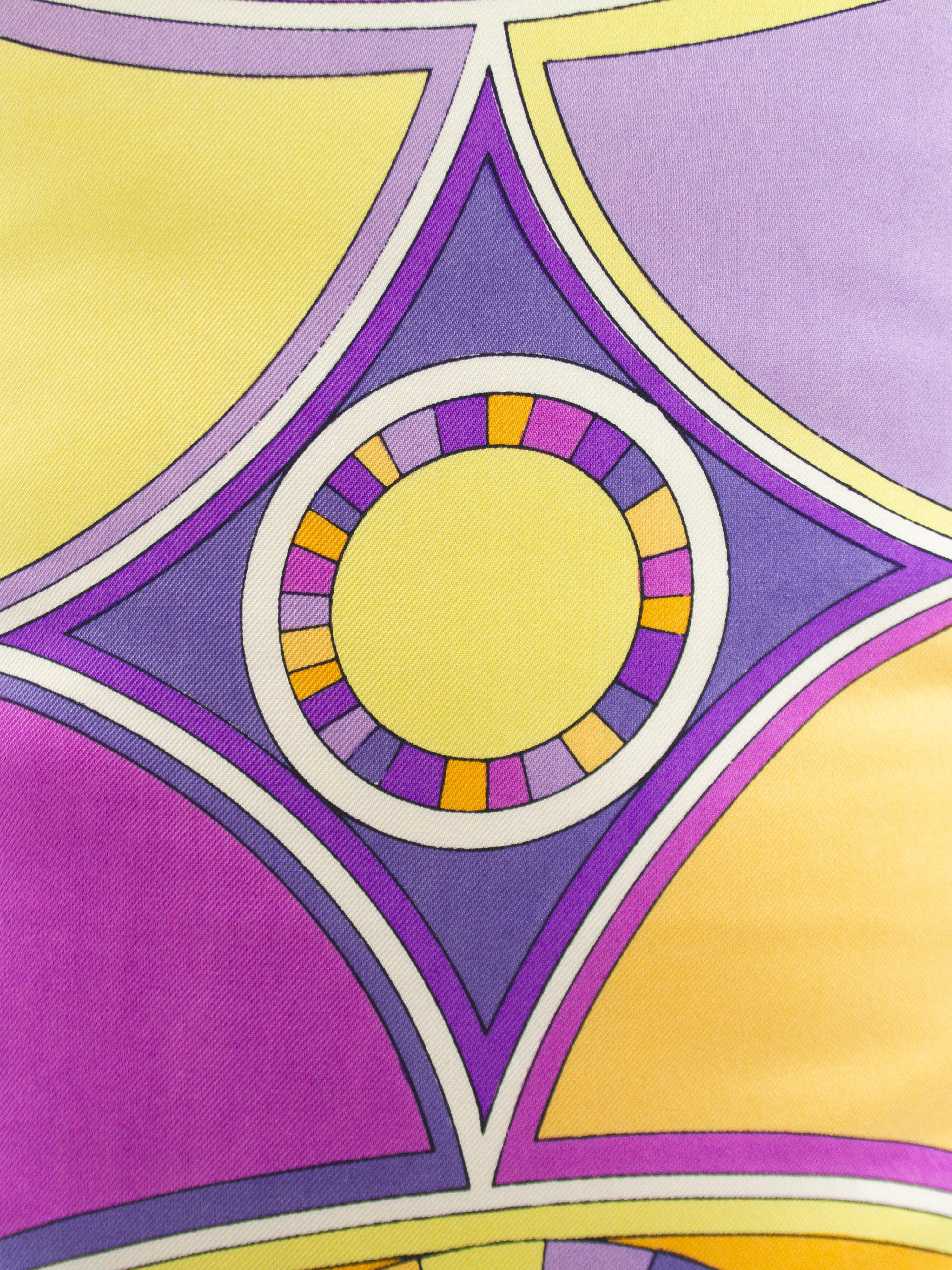 Cuscino decorativo Emilio Pucci in seta e velluto In condizioni buone in vendita a Toronto, Ontario