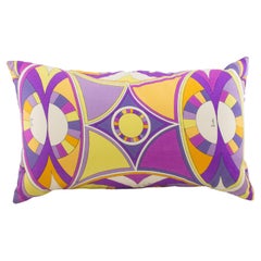 Coussin décoratif Emilio Pucci en soie et velours