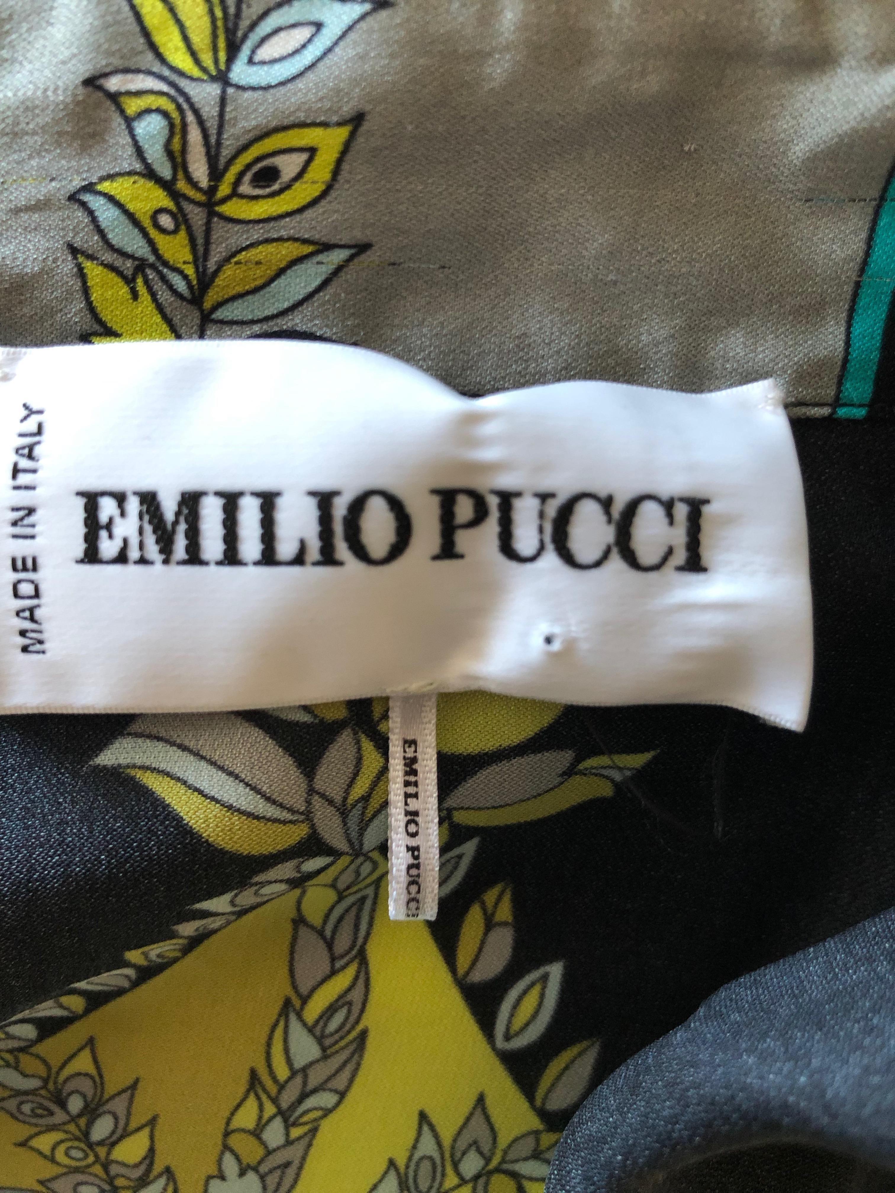 Emilio Pucci Silk Bead and Crystal Embellished Blouse Large Unisex For Sale 3