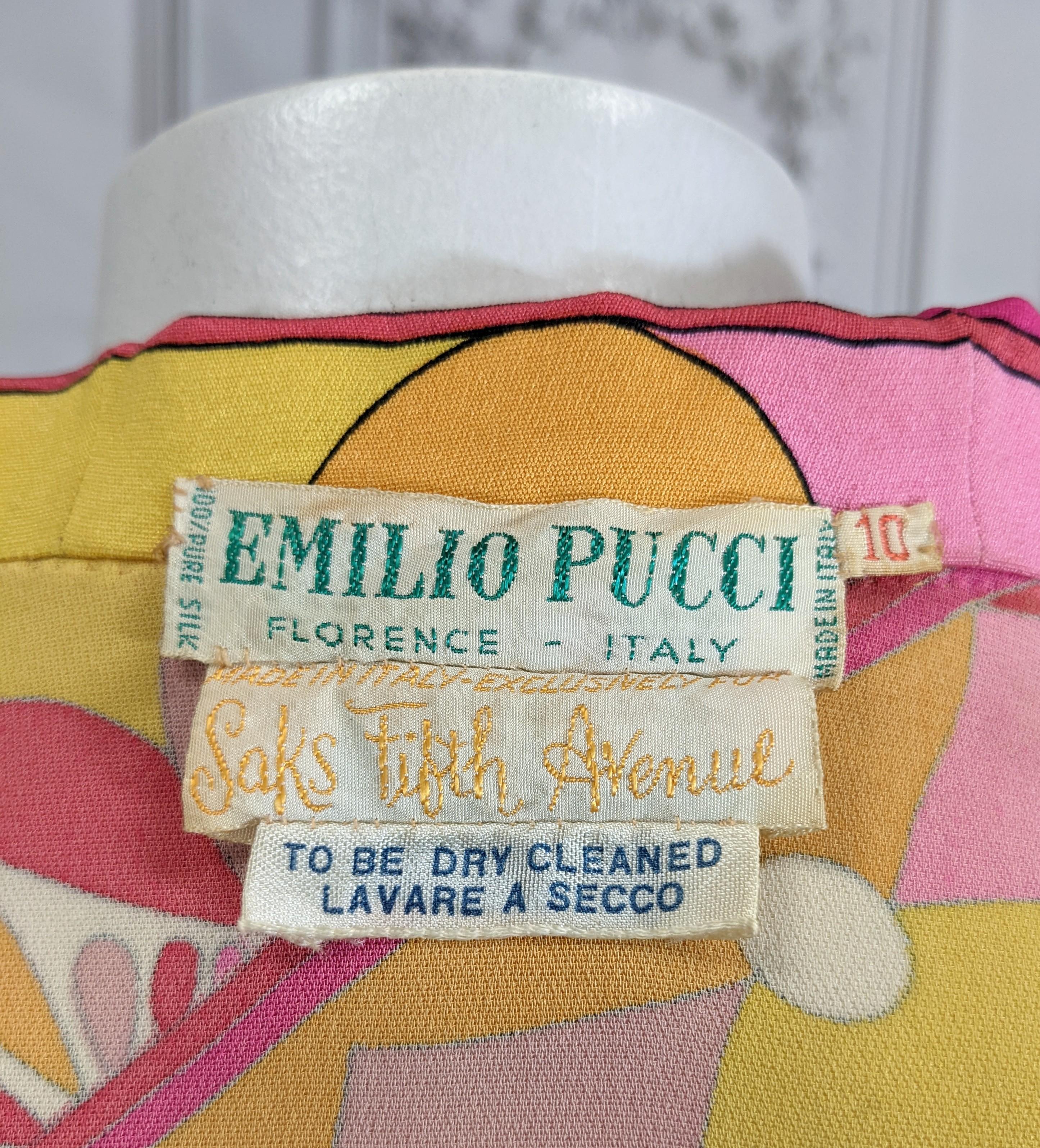 Emilio Pucci Seidenkrepp-Bluse mit Batflügeln im Angebot 8