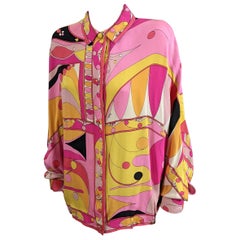 Camicetta ad ali di pipistrello in crepe di seta di Emilio Pucci