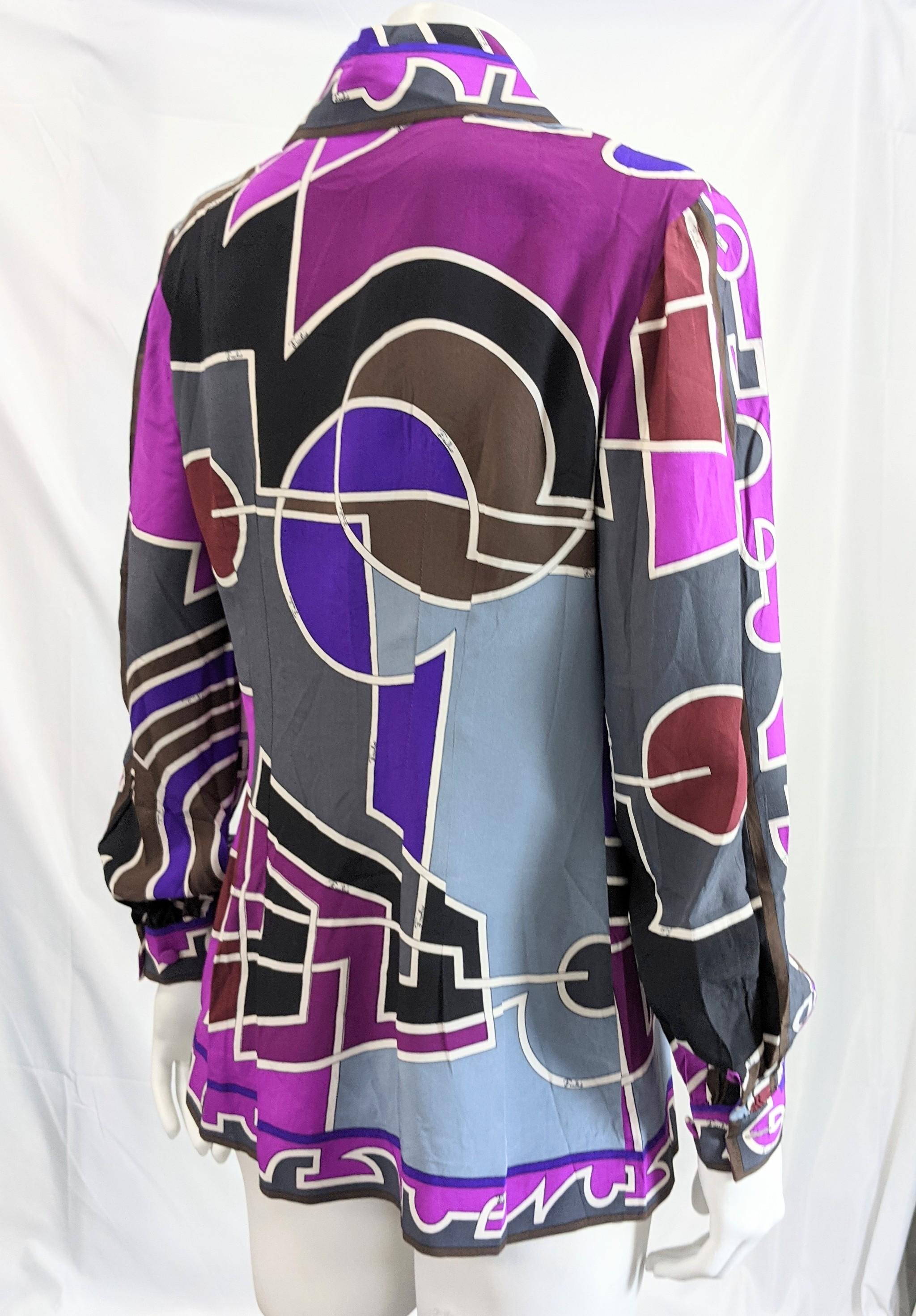 Emilio Pucci Camisa de Crepé de Seda en venta 1