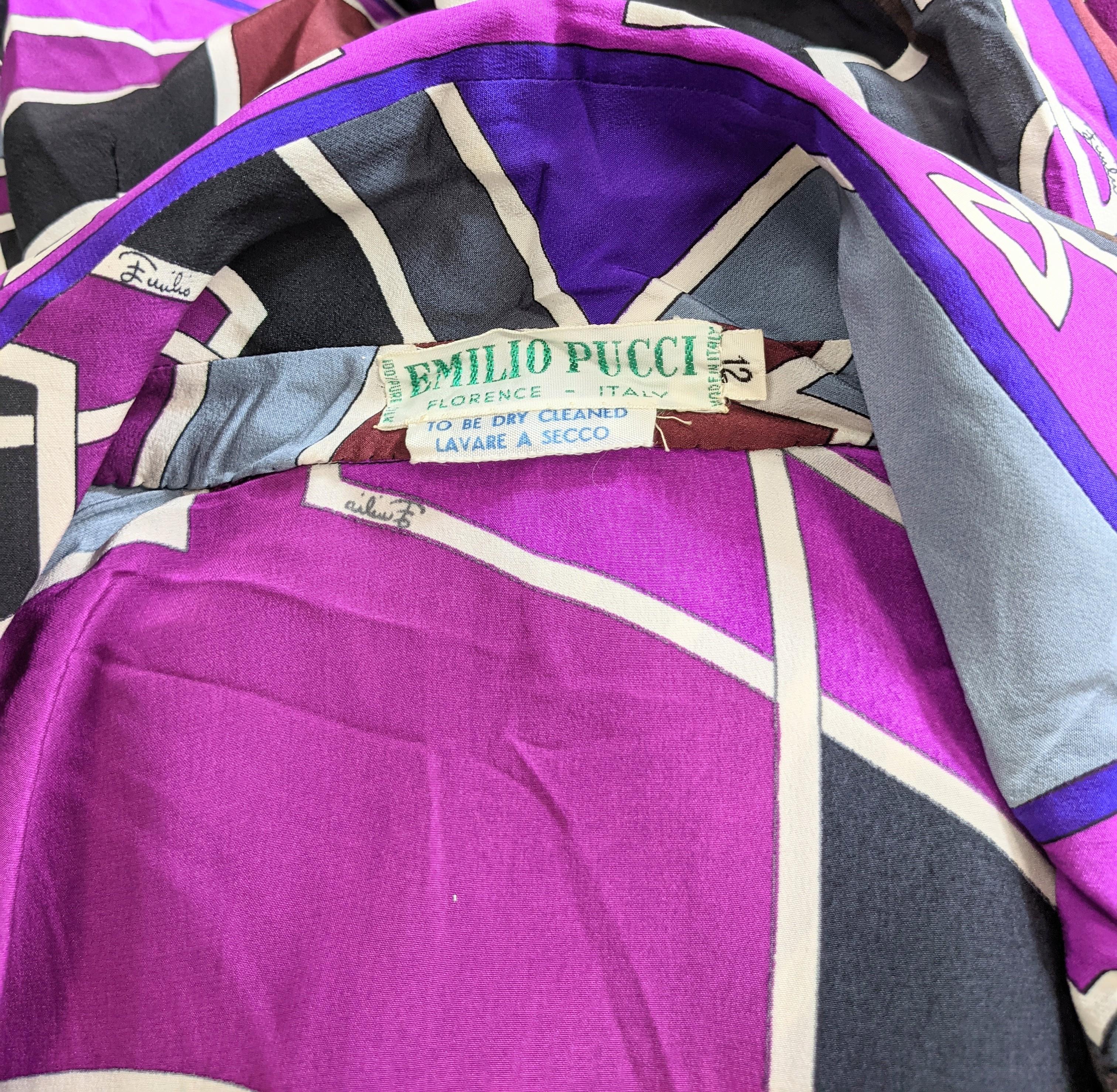 Emilio Pucci Silk Crepe Shirt For Sale 1