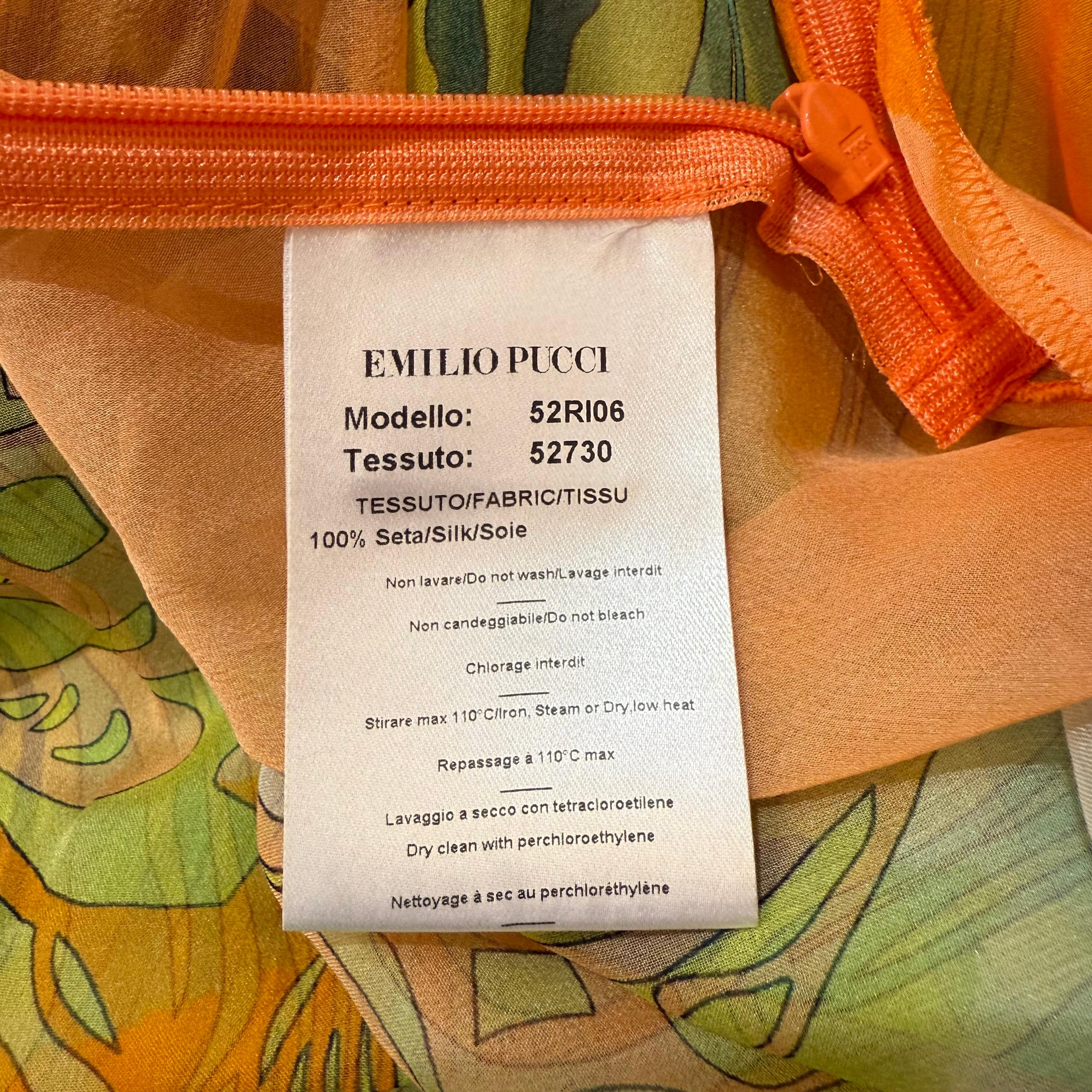 Emilio Pucci Seidenkleid Größe IT 40, FR 36 im Angebot 4