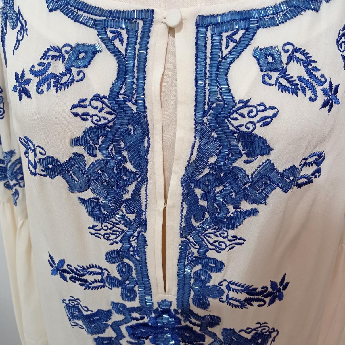 Women's Emilio Pucci Silk Embroidered Blouse IT42 For Sale