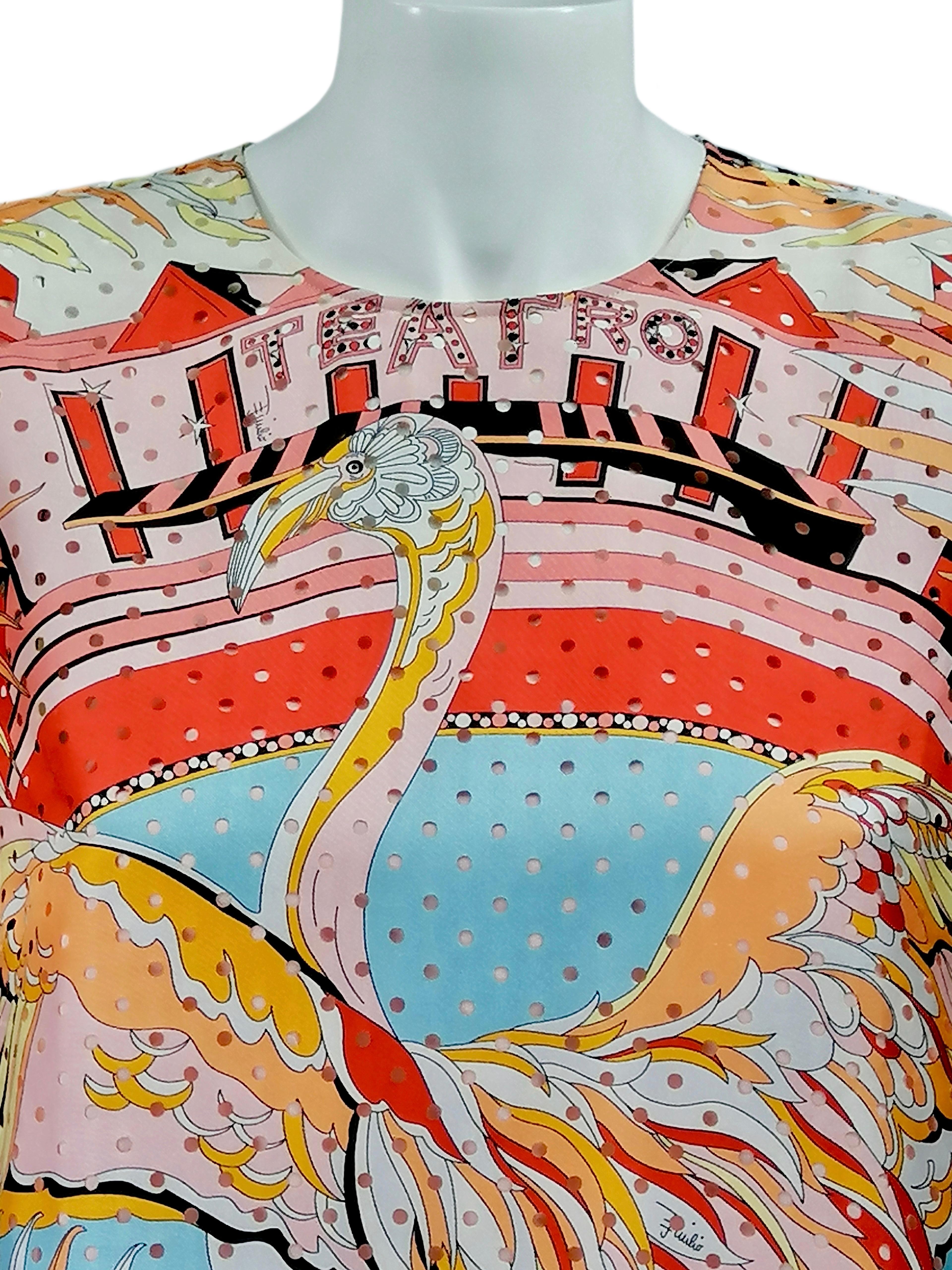 Women's EMILIO PUCCI silk flamingo dress