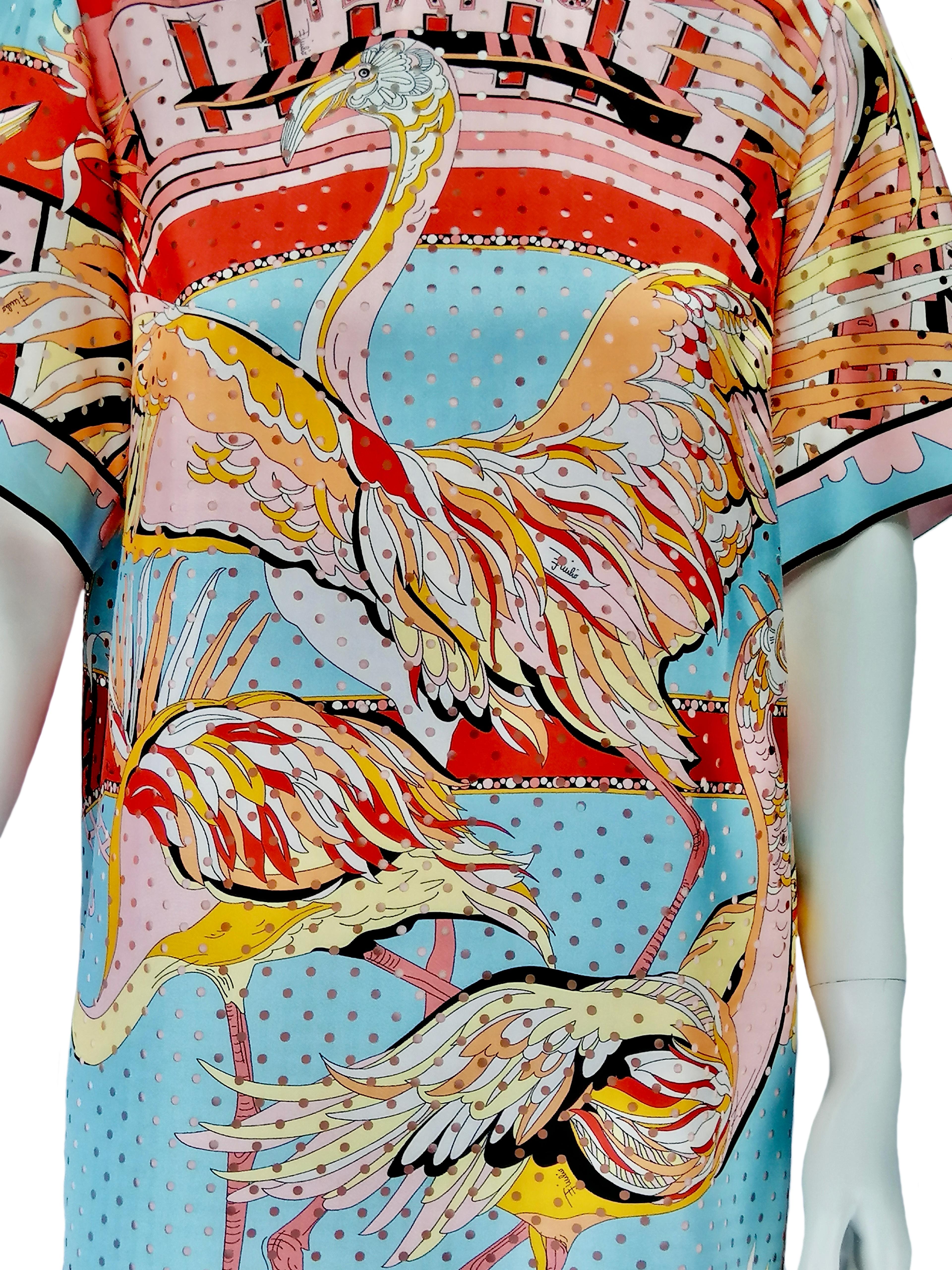 EMILIO PUCCI silk flamingo dress 1