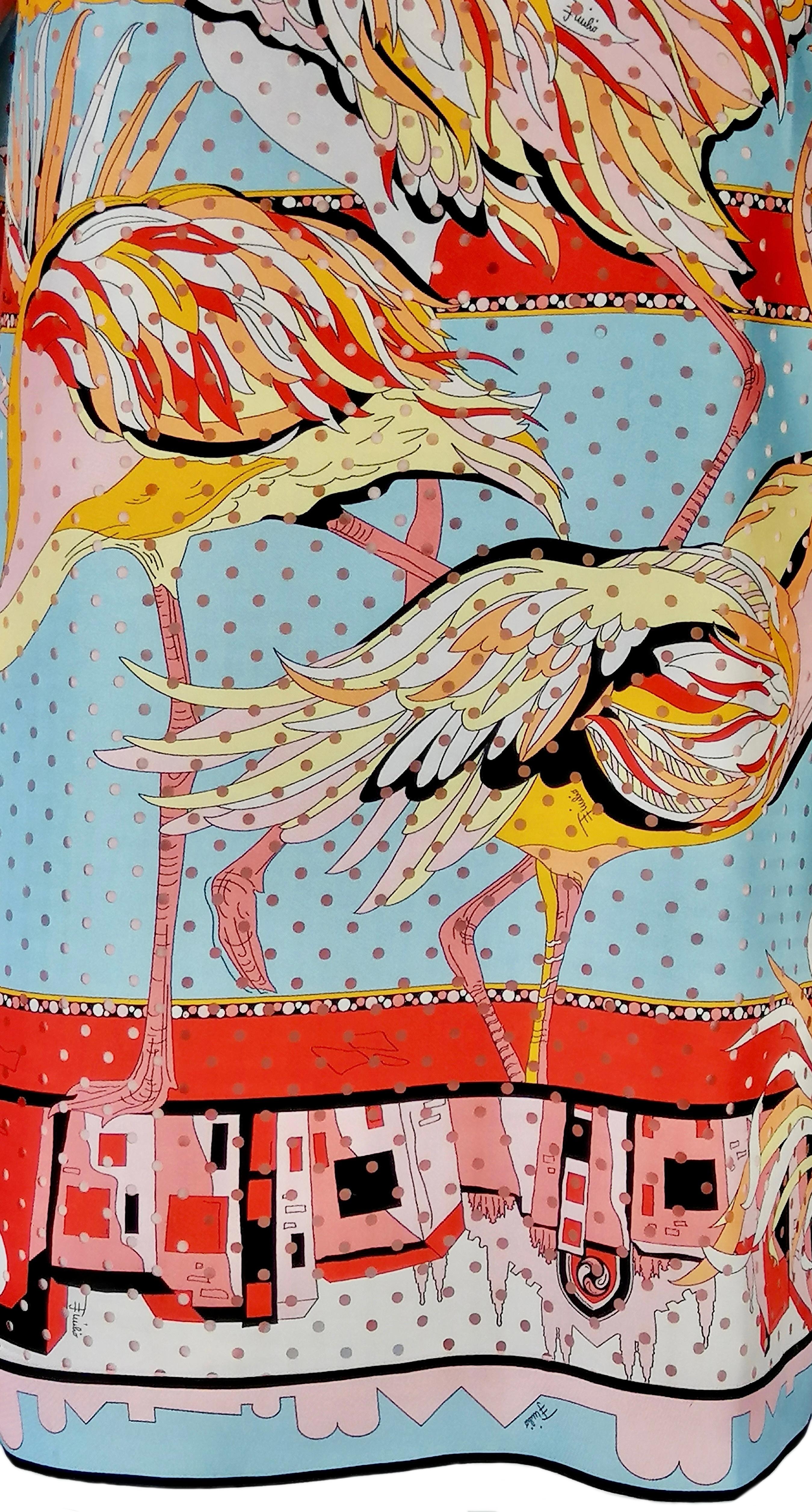 EMILIO PUCCI silk flamingo dress 2