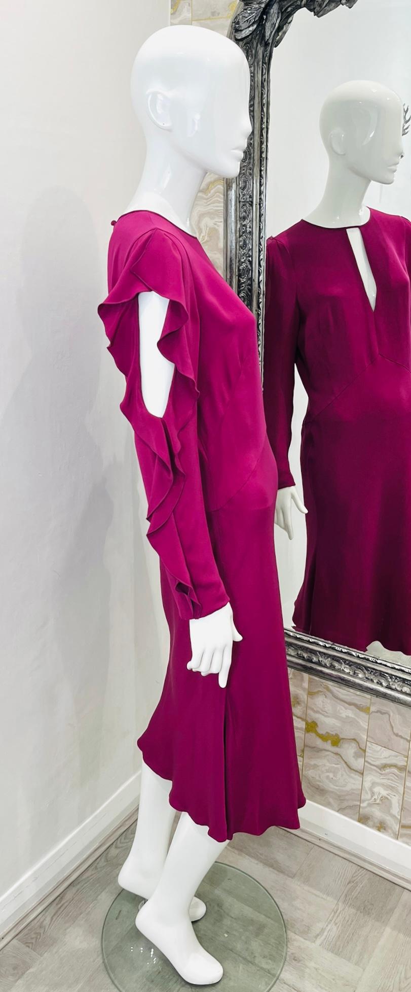 Purple Emilio Pucci Silk Frill Dress