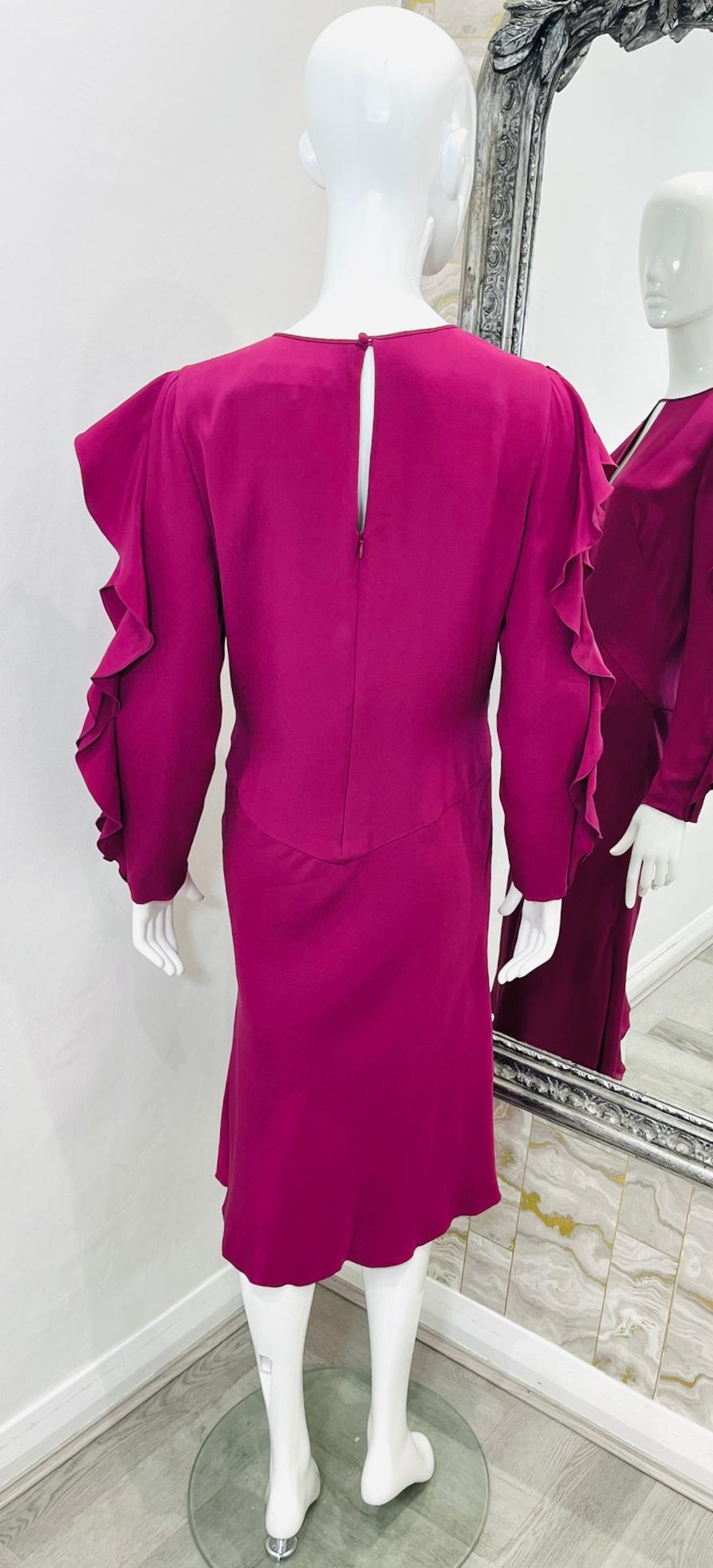 Emilio Pucci Silk Frill Dress In Excellent Condition In London, GB