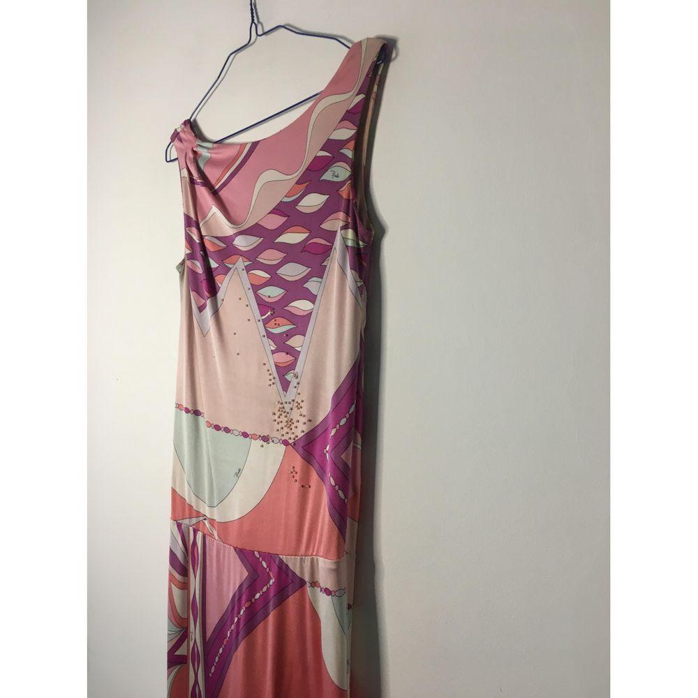 Brown Emilio Pucci Silk Mid-Length Dress in Pink For Sale