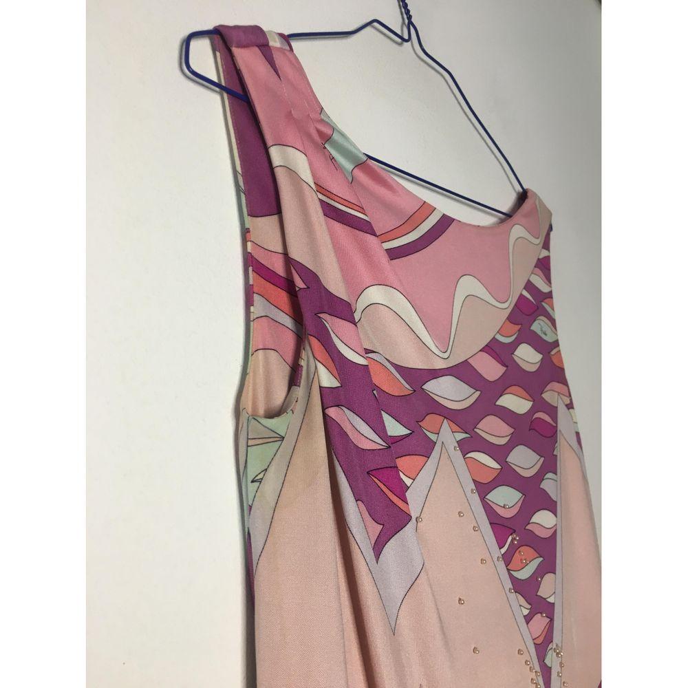 Emilio Pucci Silk Mid-Length Dress in Pink In Good Condition For Sale In Carnate, IT