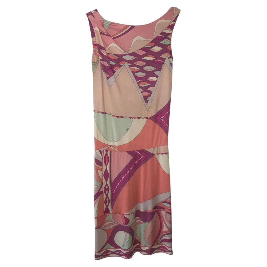 Emilio Pucci Silk Mid-Length Dress in Pink
