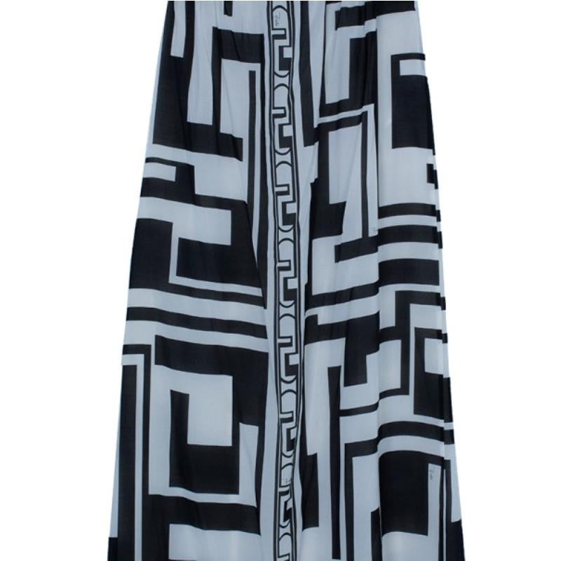 Women's Emilio Pucci Silk Monochrome Maxi Dress M