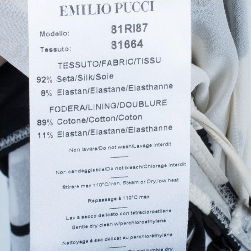 Emilio Pucci Silk Monochrome Maxi Dress M 3