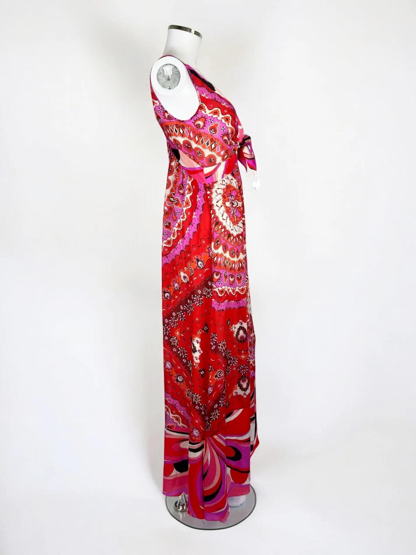 Emilio Pucci Silk Printed Gown, SS 2012 In Good Condition In Marlborough, GB