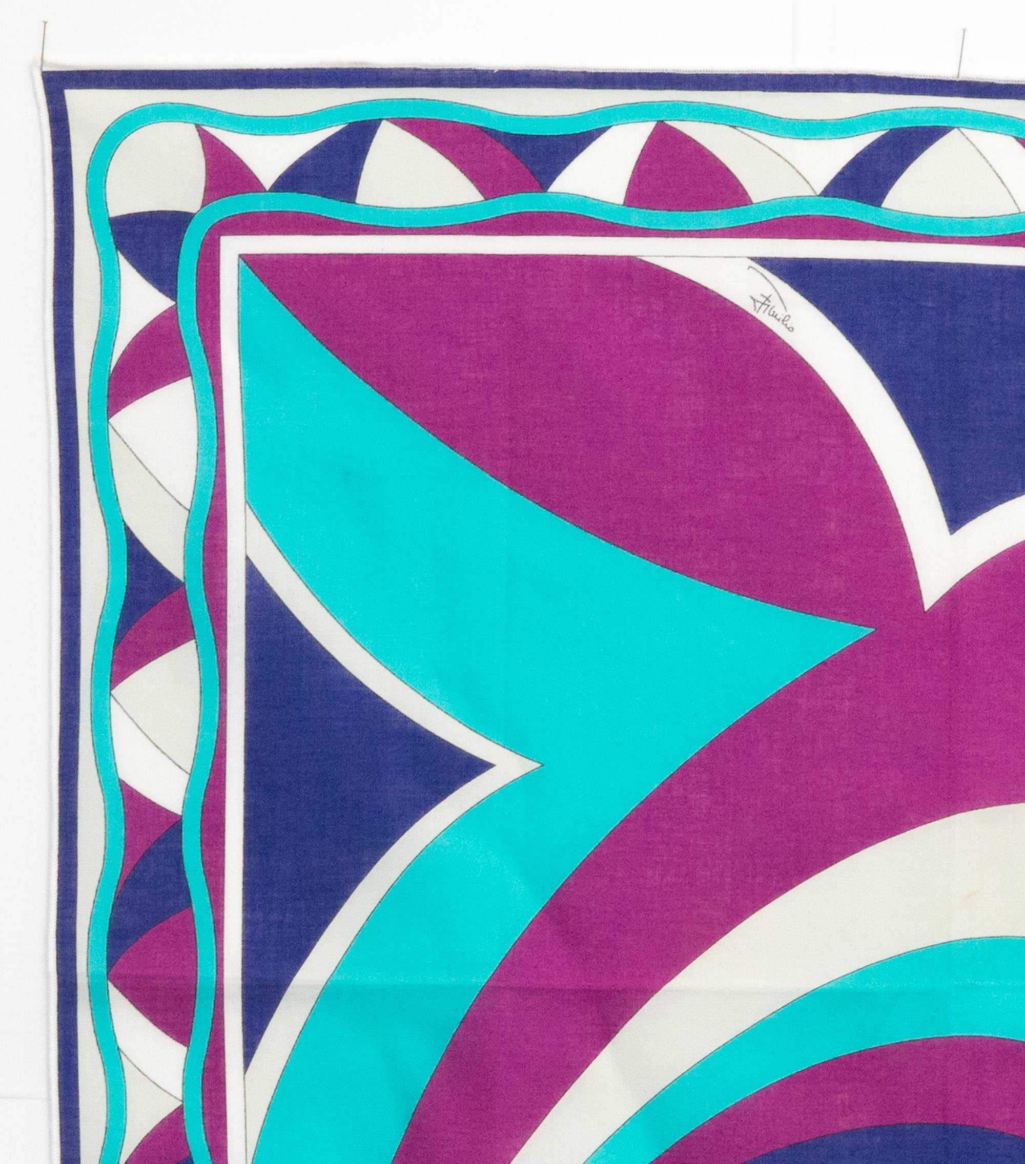 Pañuelo de seda Emilio Pucci Gris en venta