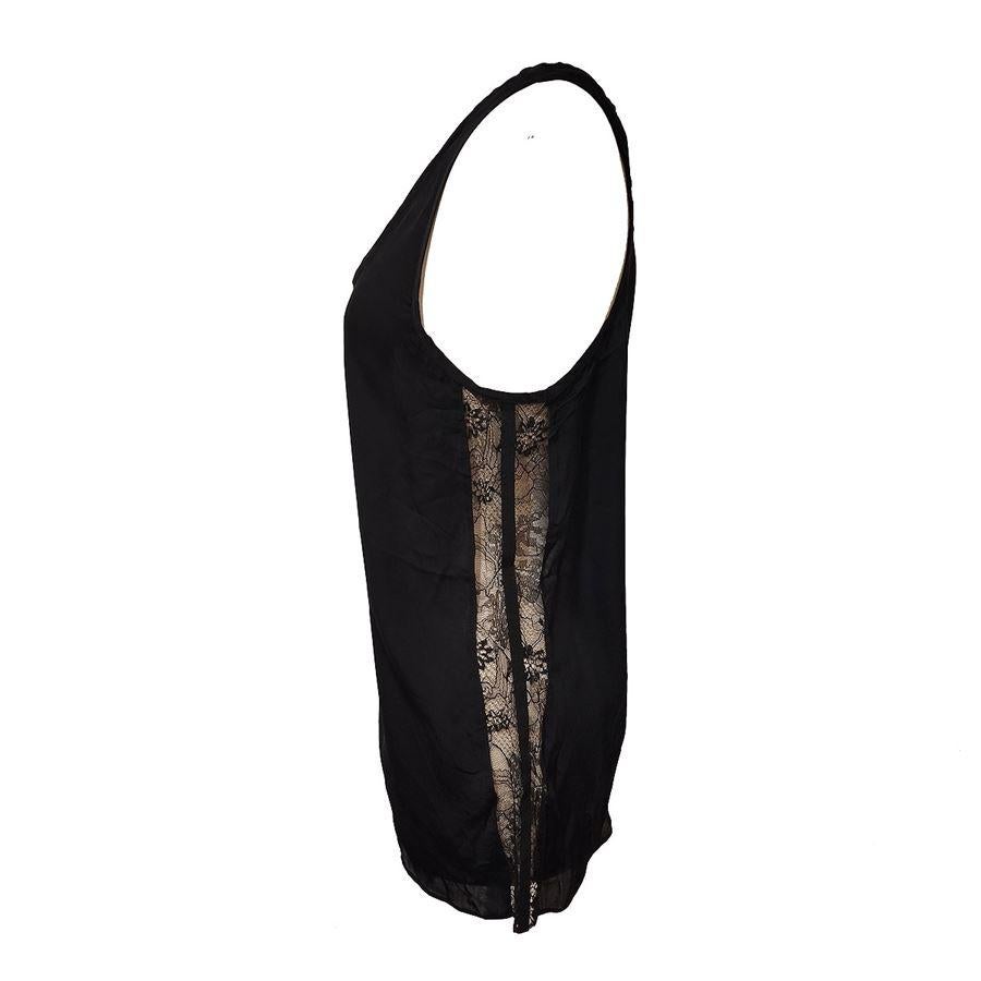Seta (91%), nylon e viscosa Colore nero Lacci sui lati Lunghezza massima cm 65 (25,5 pollici)