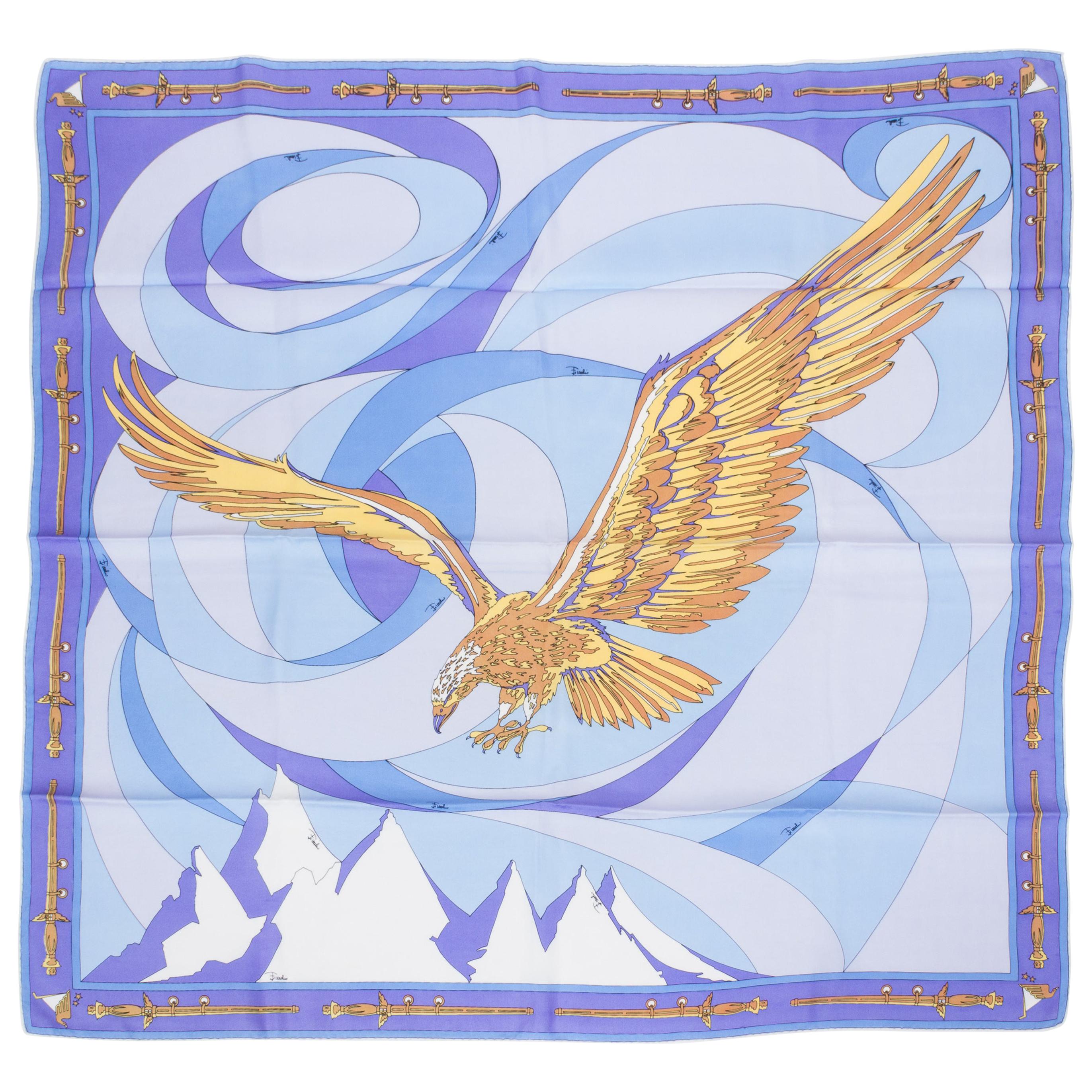 Emilio Pucci Silk Twill Eagle Print Scarf