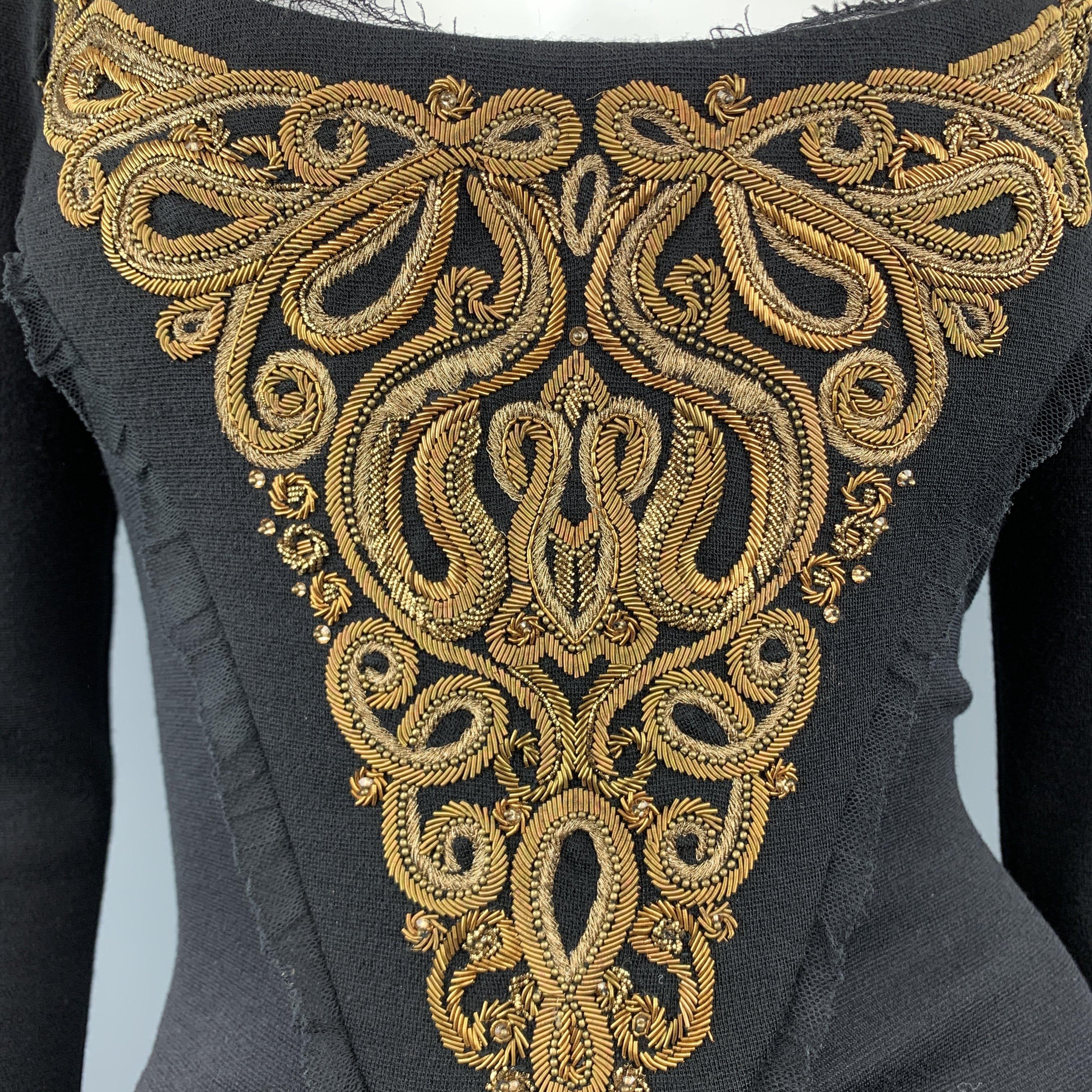 jacky glitter long sleeve corset dress in black