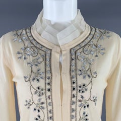 EMILIO PUCCI Size S Beige Wool Cardigan