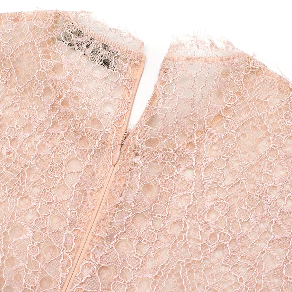 Beige Emilio Pucci Soft Pink Lace Dress - Size US 4 For Sale