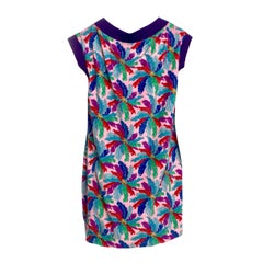 EMILIO PUCCI Softest Terry Fabric Print Cover Up Tunic Dress 40