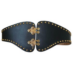Emilio Pucci Studded Leather Waist Belt