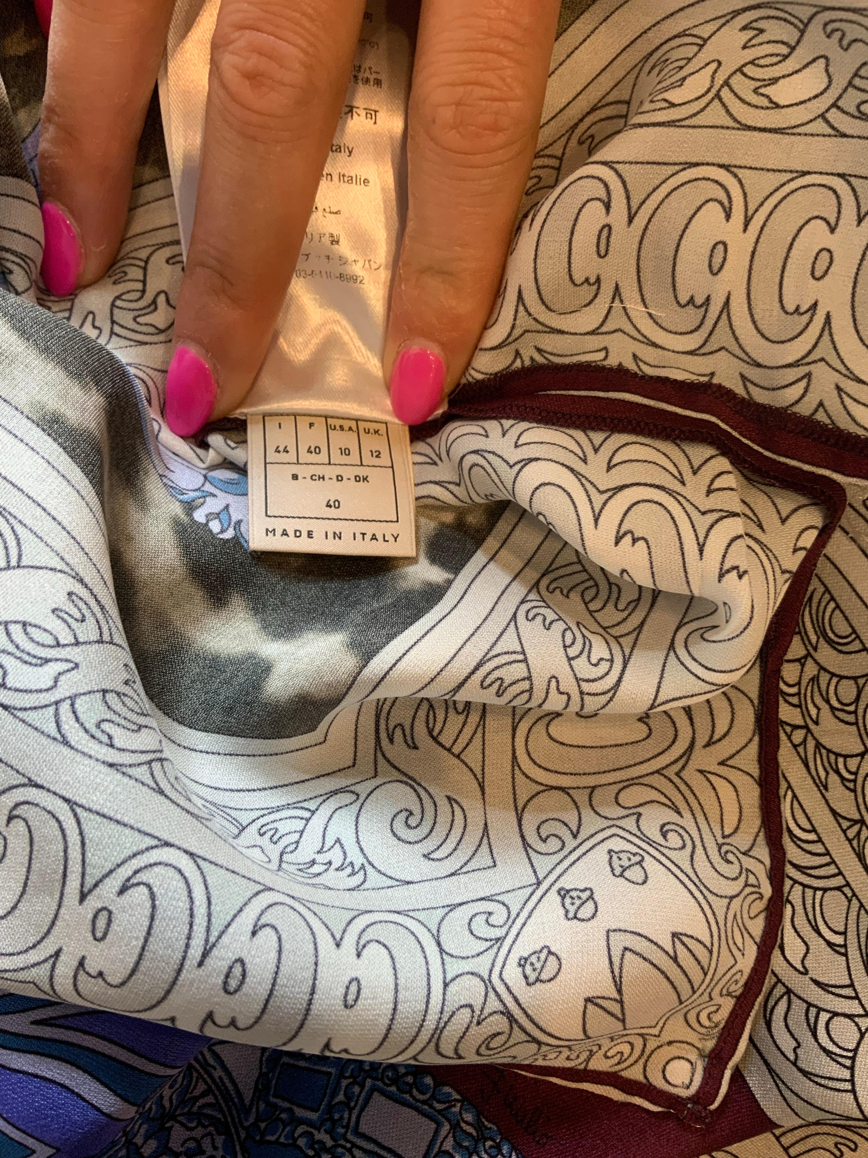 Emilio Pucci - Tunica estiva in seta borgogna in vendita 6