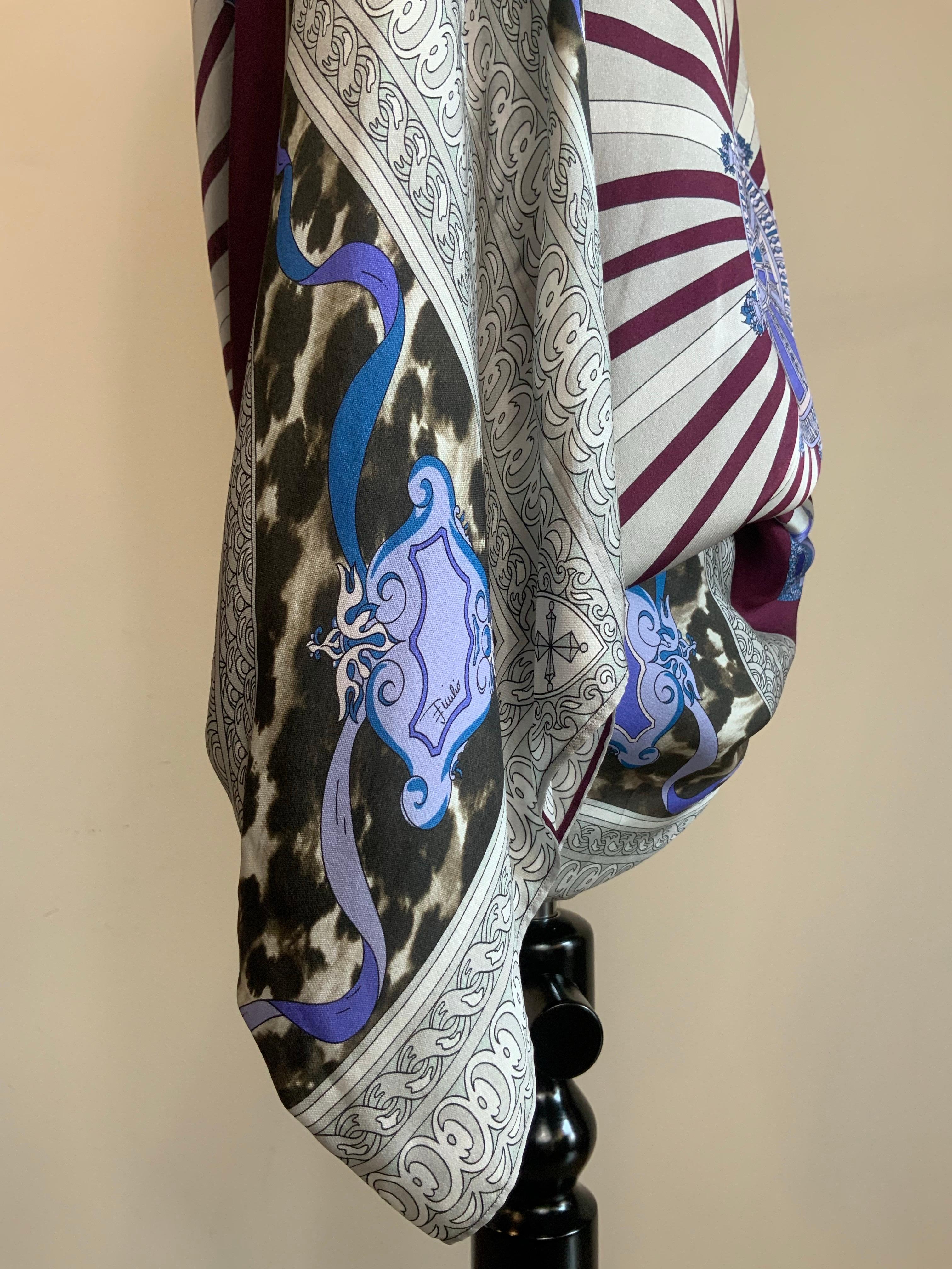 da uomo o donna Emilio Pucci - Tunica estiva in seta borgogna in vendita