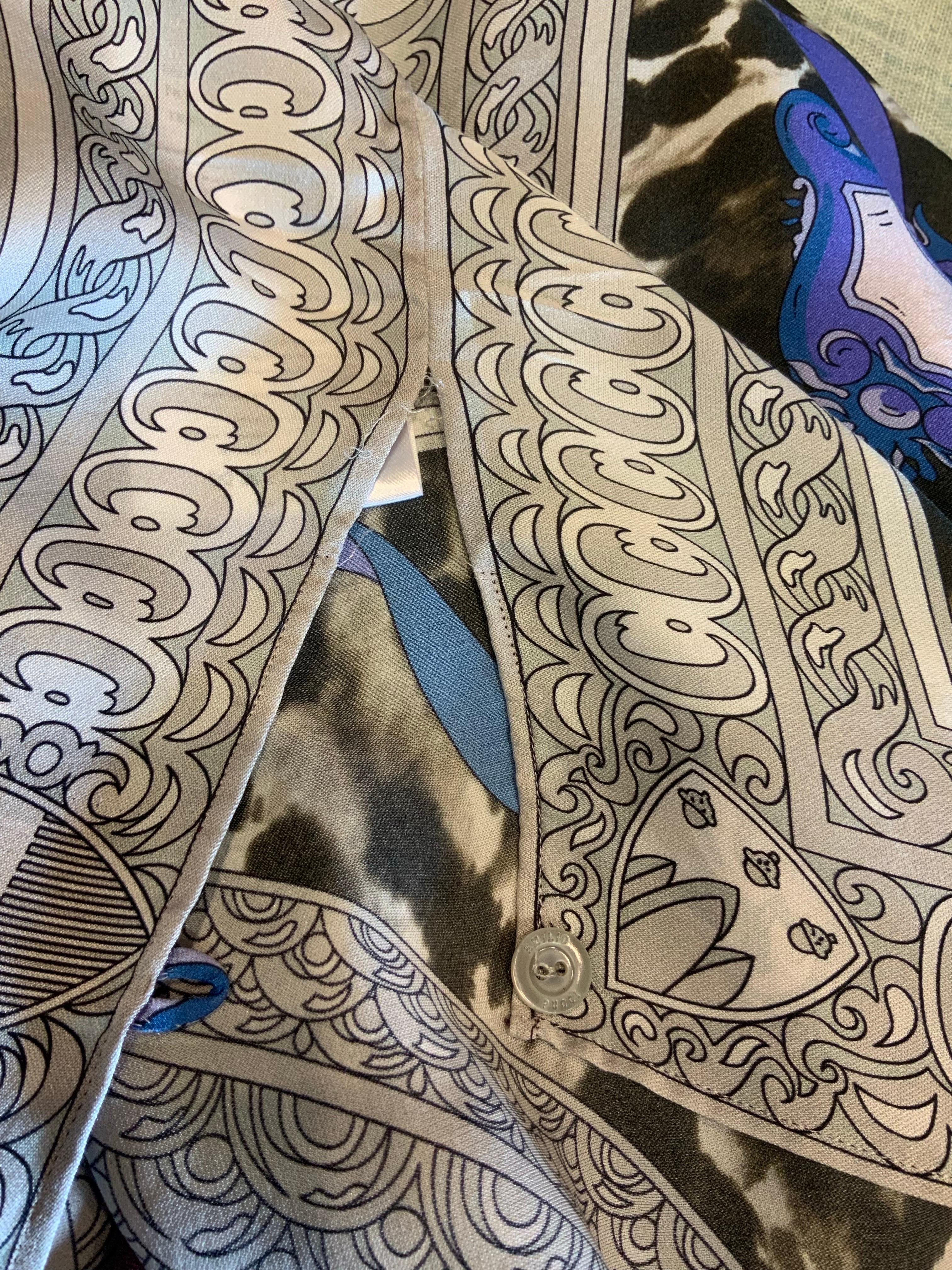 Emilio Pucci - Tunica estiva in seta borgogna in vendita 4