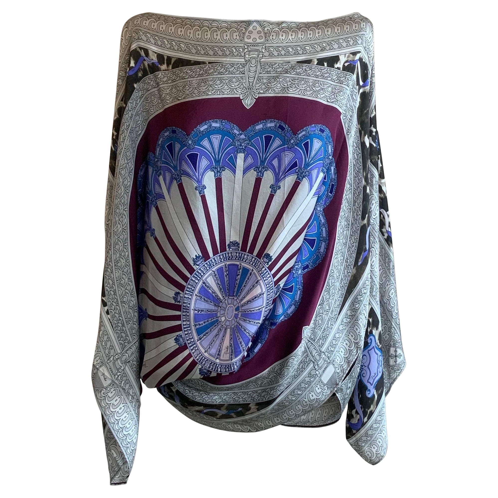 Emilio Pucci - Tunica estiva in seta borgogna in vendita