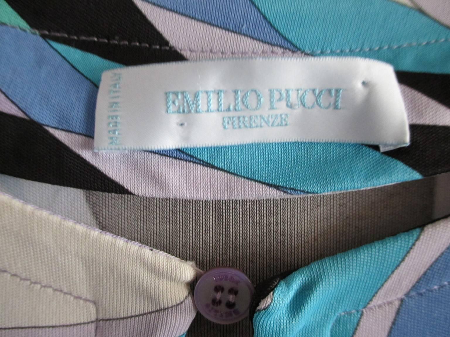 Emilio Pucci Turquoise Summer Dress In Good Condition In Amsterdam, NL