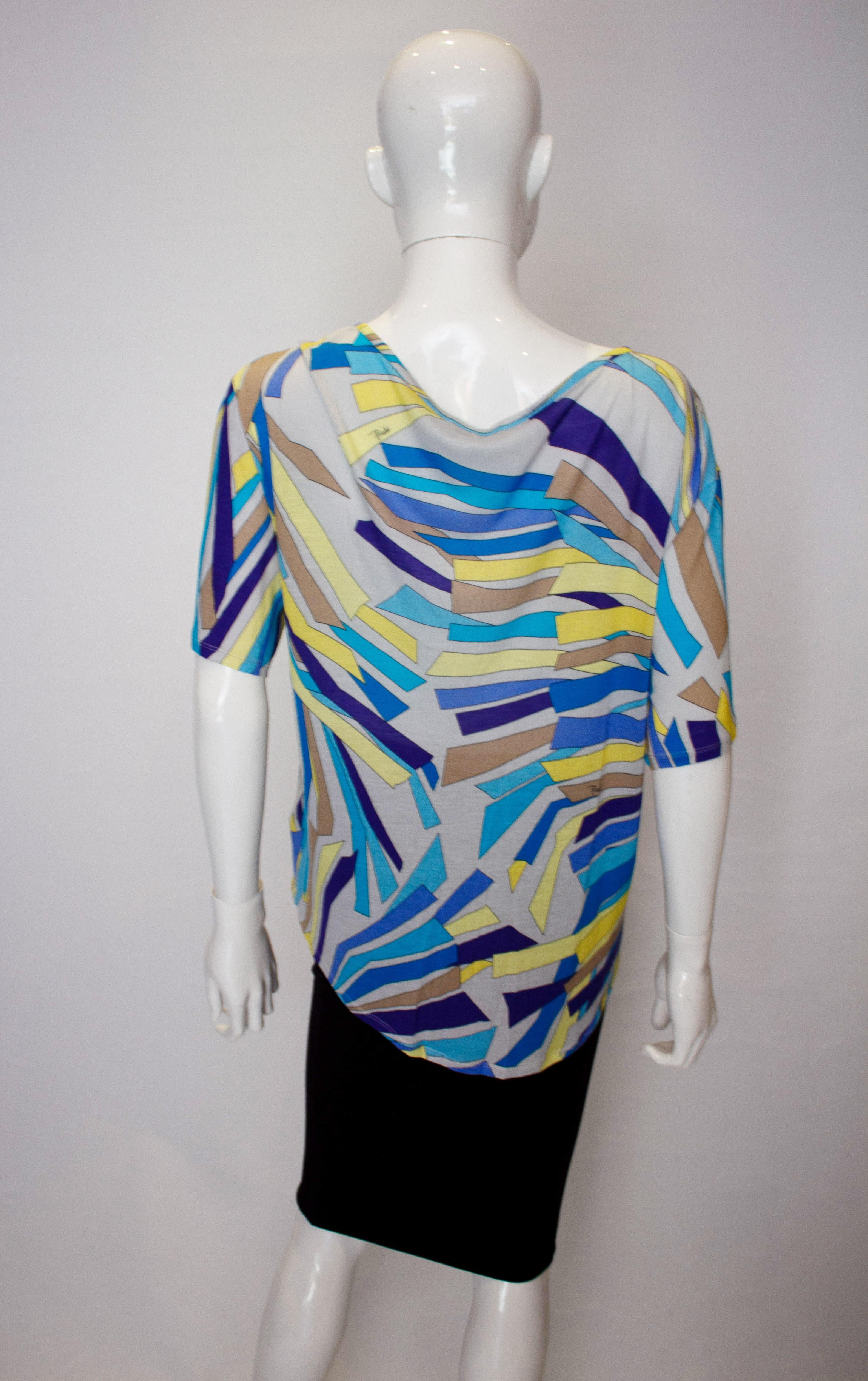 Gray Emilio Pucci Summer Top For Sale