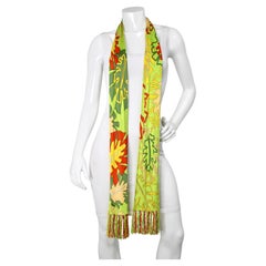 Emilio Pucci Tropical Print Vintage Fringe Scarf