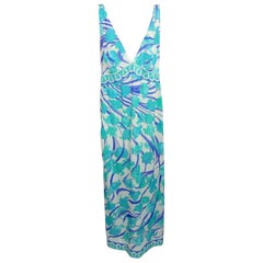 Emilio Pucci Tulip and Ribbon Print Maxi for Formfit Rogers