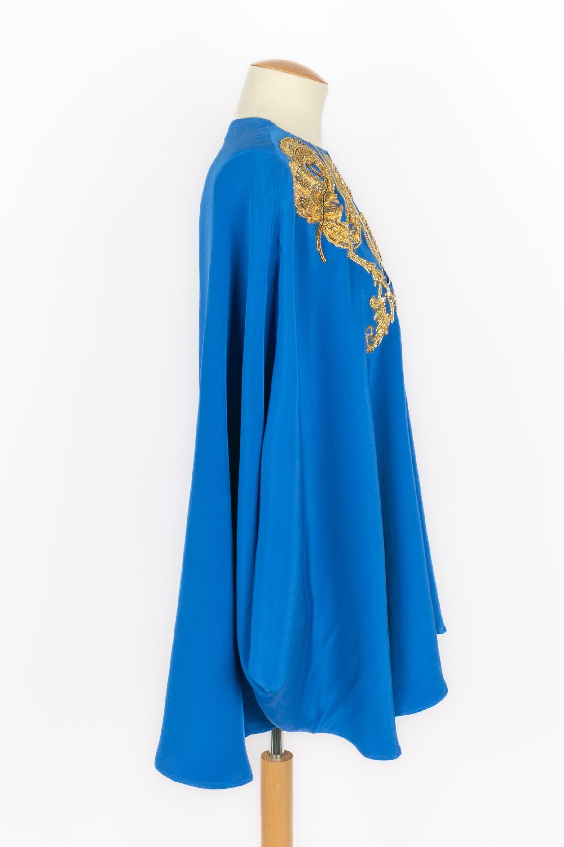 Blue Emilio Pucci tunic top For Sale