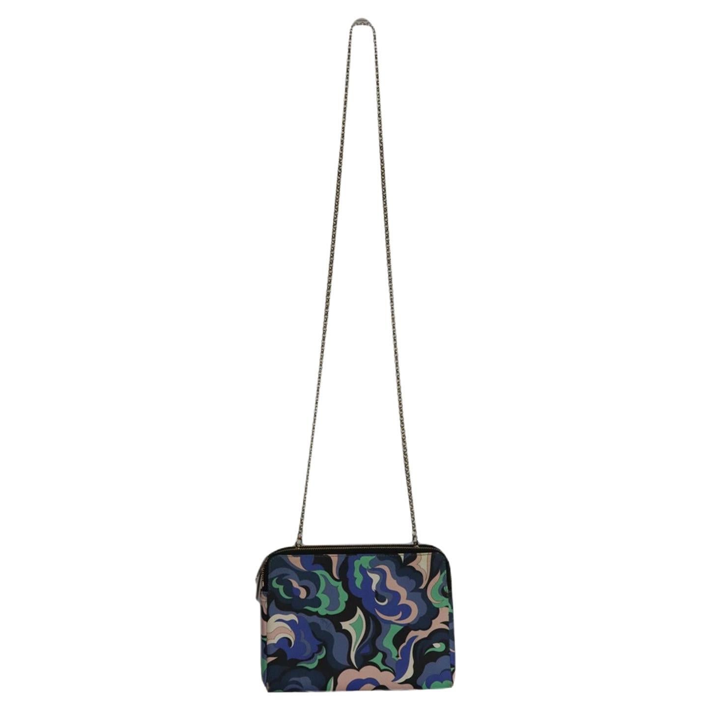 Emilio Pucci Two In One Printed Textured Leather Shoulder Bag