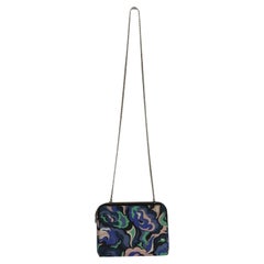 Emilio Pucci Two In One Printed Textured Leather Shoulder Bag
