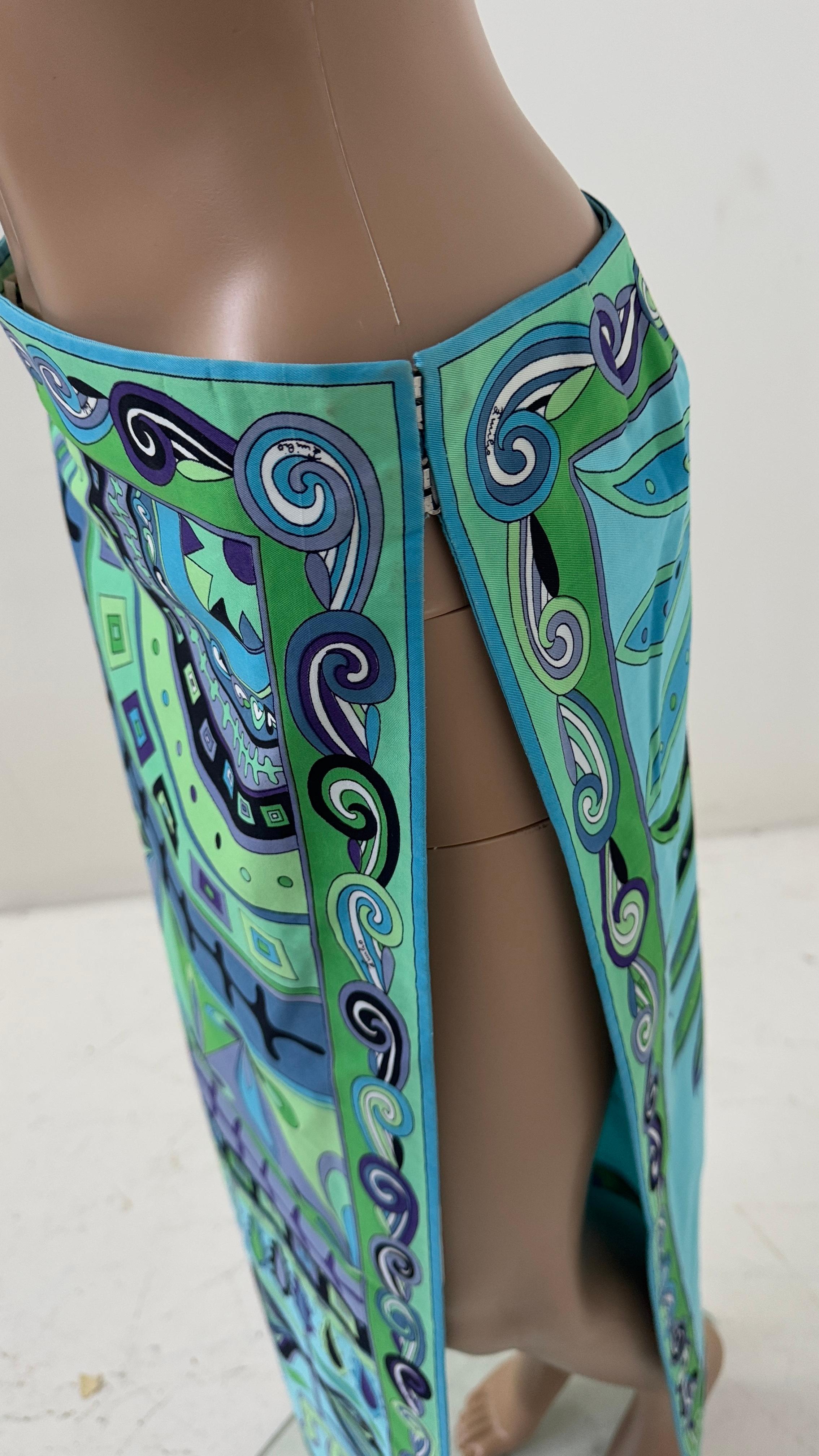 Blue Emilio Pucci Two-Piece Set with Iconic Floral Print - We pay for import duty!
