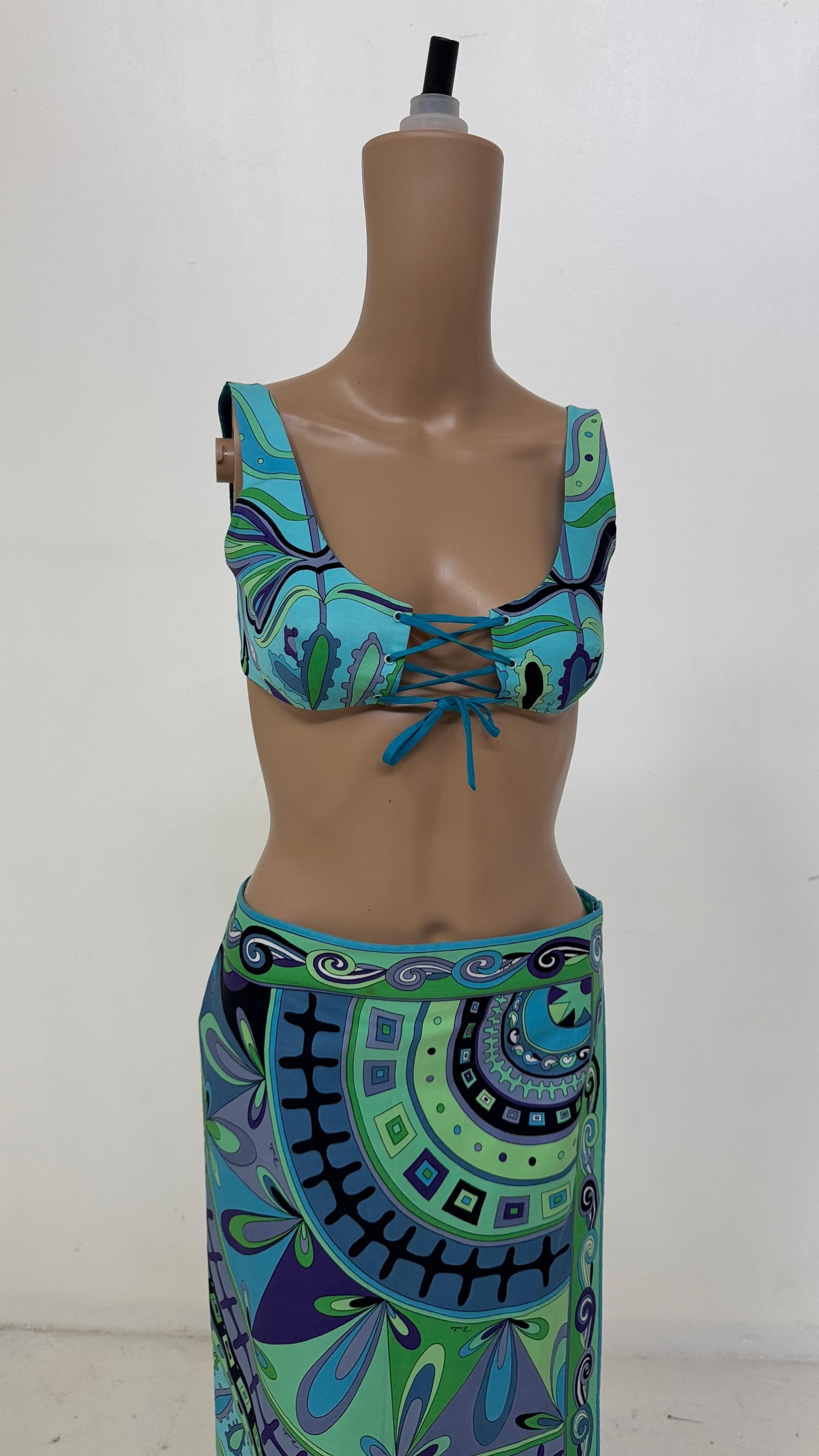 Women's Emilio Pucci Two-Piece Set with Iconic Floral Print - We pay for import duty!