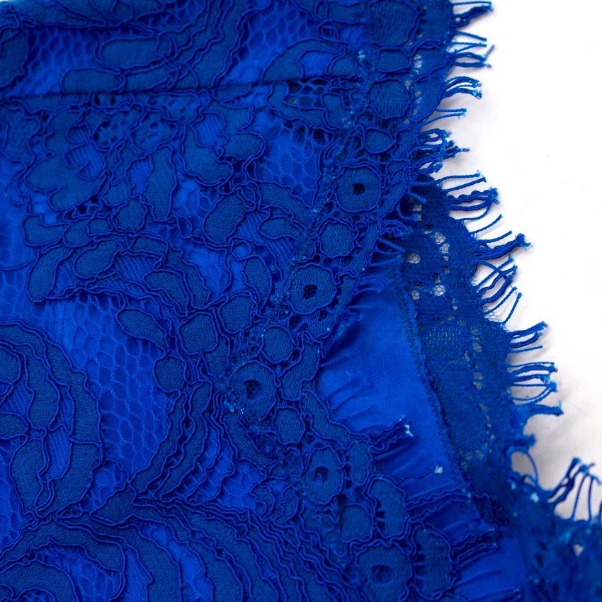 Emilio Pucci V-back blue lace dress US 6 1