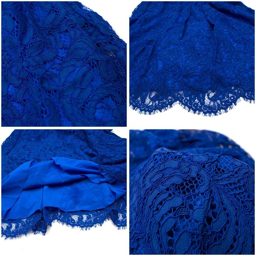 Emilio Pucci V-back blue lace dress US 6 3