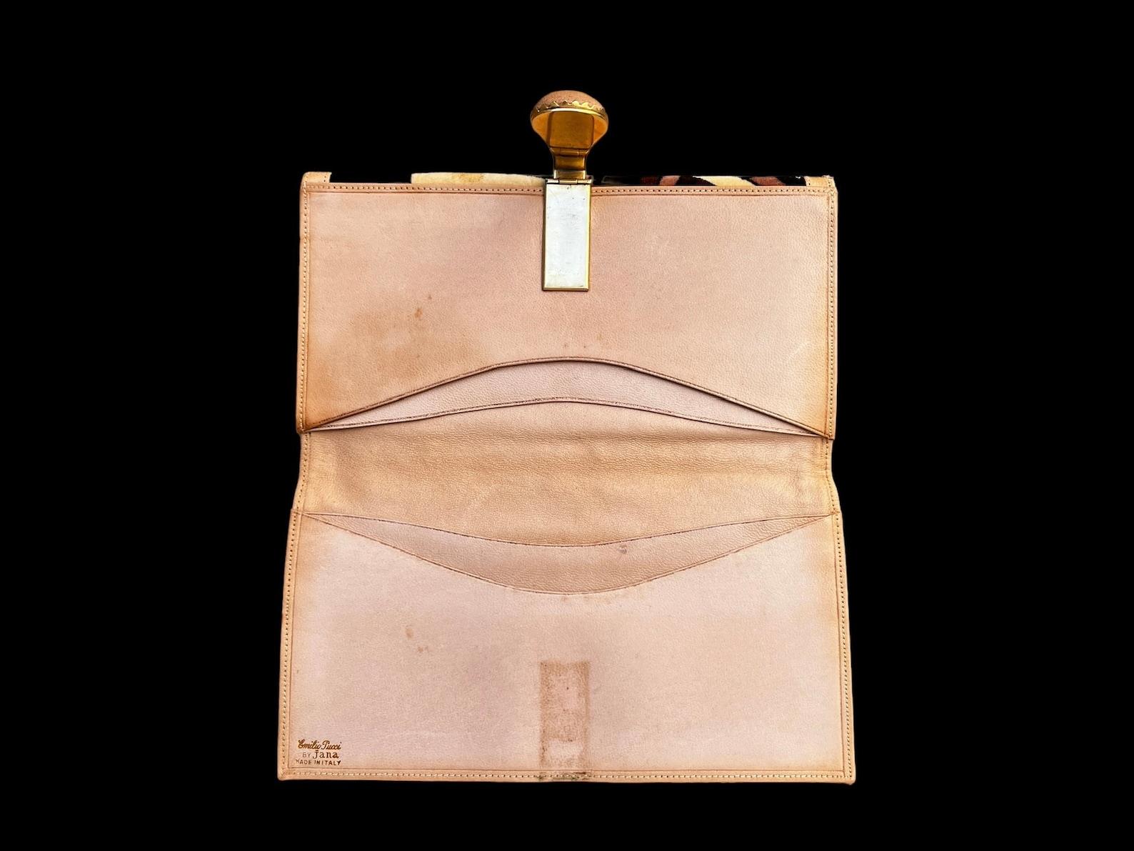 Portafoglio in velluto e pelle di Emilio Pucci, CIRCA 1960 in vendita 1