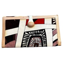 Used Emilio Pucci velvet and leather wallet