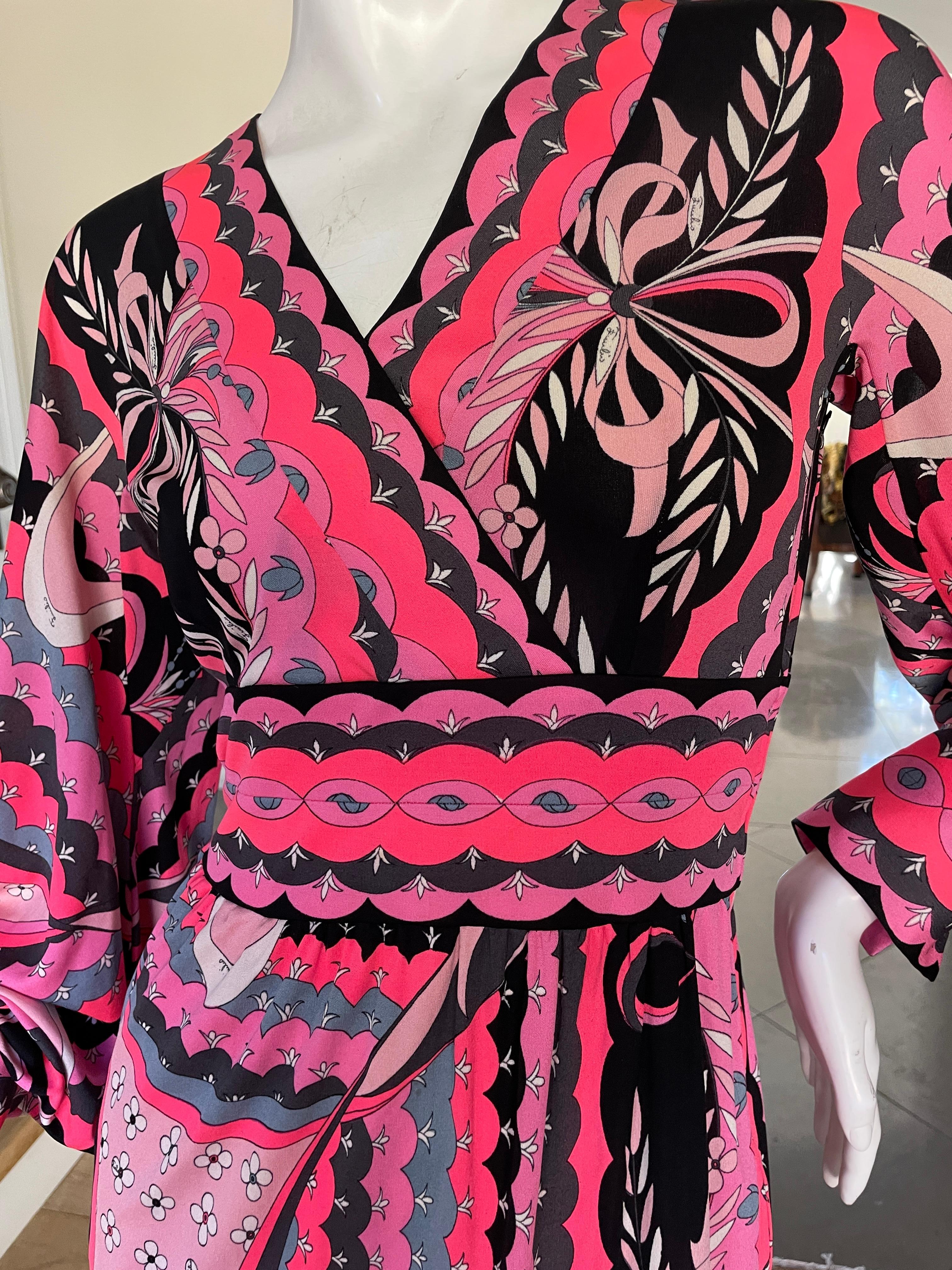 Emilio Pucci Vintage 1960's Silk Jersey Dress from Saks Fifth Avenue 1