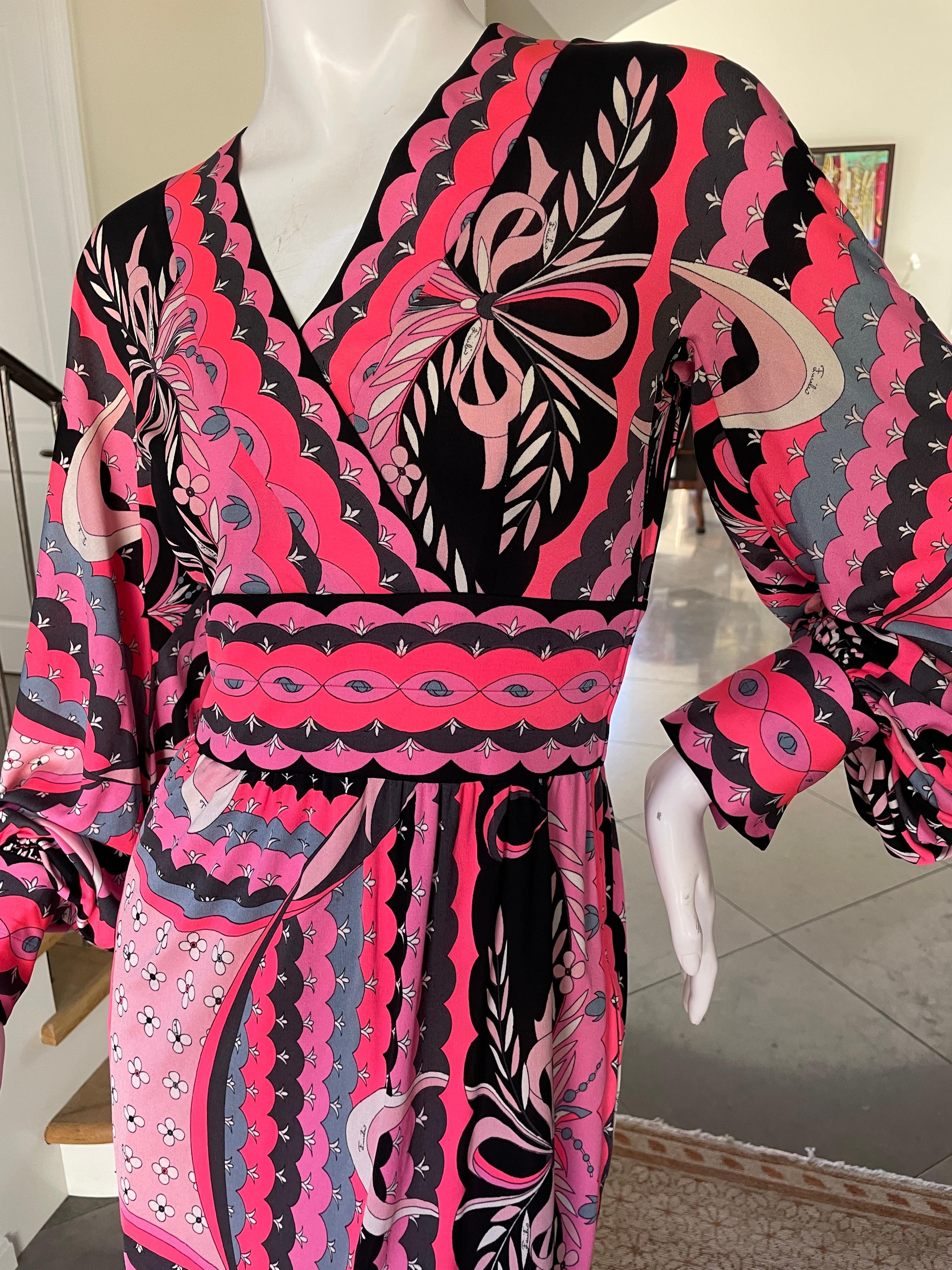 Emilio Pucci Vintage 1960's Silk Jersey Dress from Saks Fifth Avenue 1