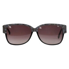 Emilio Pucci Vintage Black Rectangle Sunglass 88020 EP75 60mm