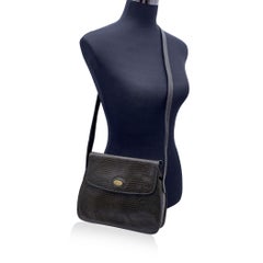 Emilio Pucci Vintage Dark Green Leather Box Shoulder Bag