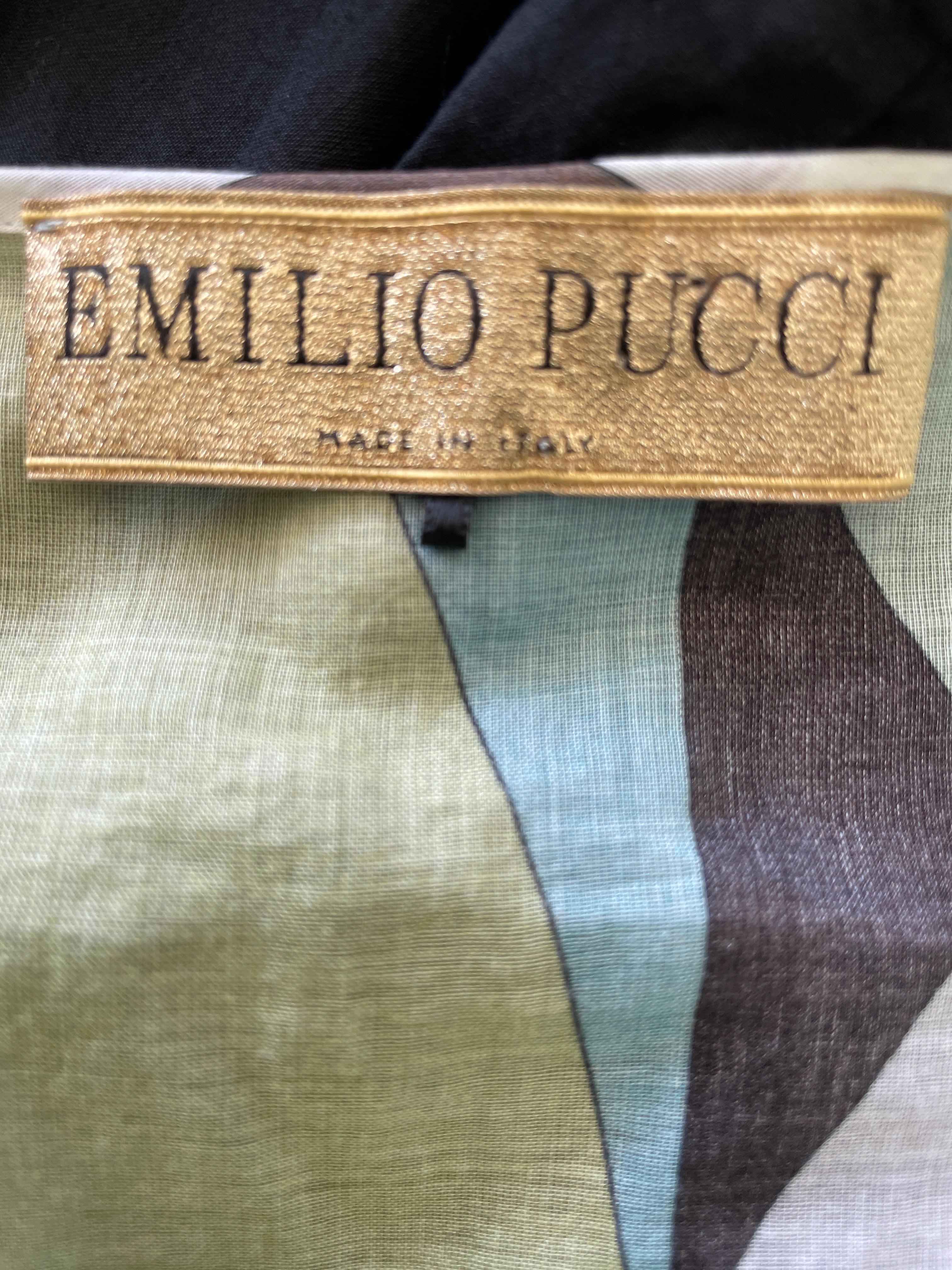 Women's or Men's Emilio Pucci Vintage FIne  Cotton Caftan Beach Cover   For Sale